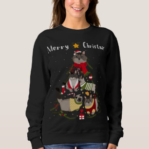 Kerstboom Munchkin Kat Lover Xmas Kat Eigenaar Trui