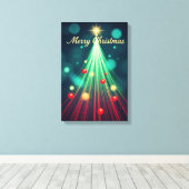 Kerstboom Muur Kunst Canvas Afdruk (Insitu (Houten vloer))