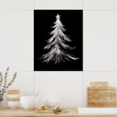 Kerstboom muur kunst poster (Keuken)