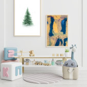 Kerstboom Muur Kunst Poster