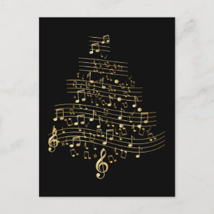 Kerstboom Muzieknoot Muzikant Moeder Cadeau Briefkaart
