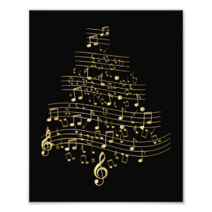 Kerstboom Muzieknoot Muzikant Moeder Cadeau Foto Afdruk