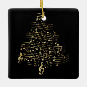 Kerstboom Muzieknoot Muzikant Moeder Cadeau Keramisch Ornament