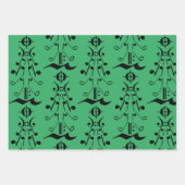 Kerstboom - Muzieknoten en symbolen Inpakpapier Vel (Voorkant 2)