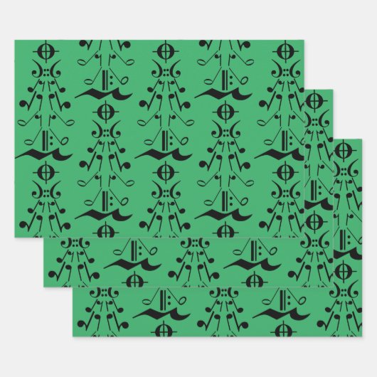 Kerstboom - Muzieknoten en symbolen Inpakpapier Vel (Set)