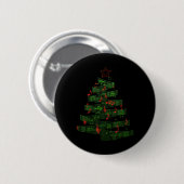 Kerstboom muzieknoten lied Kerstmis muzikant Ronde Button 5,7 Cm (Voorkant /achterkant)