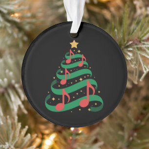 Kerstboom Muzieknoten Ster Kerstmelodie Ornament