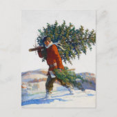 Kerstboom | N.C. Wyeth Briefkaart (Voorkant)