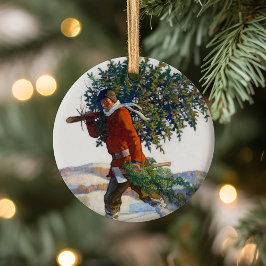 Kerstboom | N.C. Wyeth Keramisch Ornament