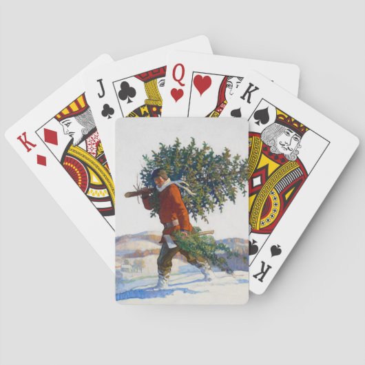 Kerstboom | N.C. Wyeth Pokerkaarten (Achterkant)