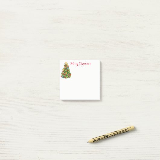 Kerstboom na de opmerkingen post-it® notes (Op bureau)
