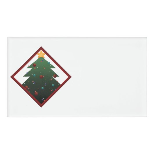 kerstboom naambadge (Voorkant)