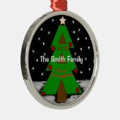 Kerstboom Nacht - Personaliseer Ornament (Rechts)