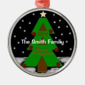 Kerstboom Nacht - Personaliseer Ornament (Voorkant)