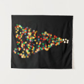 Kerstboom, nachtelijke Bokeh Wandkleed (Voorkant (horizontaal))