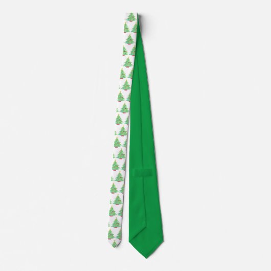 Kerstboom Necktie Stropdas (Achterkant)