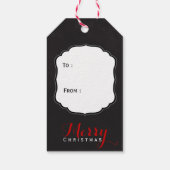 Kerstboom Nep Krijtbord Textuur Cadeaulabel (Achterkant)