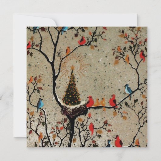 Kerstboom Nest ~ Uitnodigingen (Voorkant)