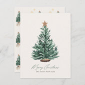 Kerstboom niet-foto vakantie Kaart (Voorkant / Achterkant)