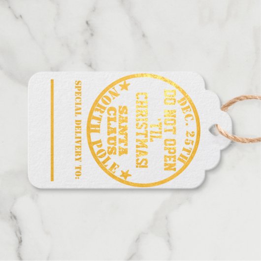 Kerstboom niet openen tot Kerstmis Cadeaulabels (Voorkant (horizontaal))