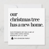 Kerstboom Nieuwe Home We hebben verhuisd Vakantie  Aankondiging (Voorkant)