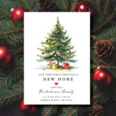 Kerstboom Nieuwe Huis Verhuizen Aankondiging