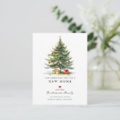 Kerstboom Nieuwe Huis Verhuizen Aankondigingskaart (Staand voorkant)