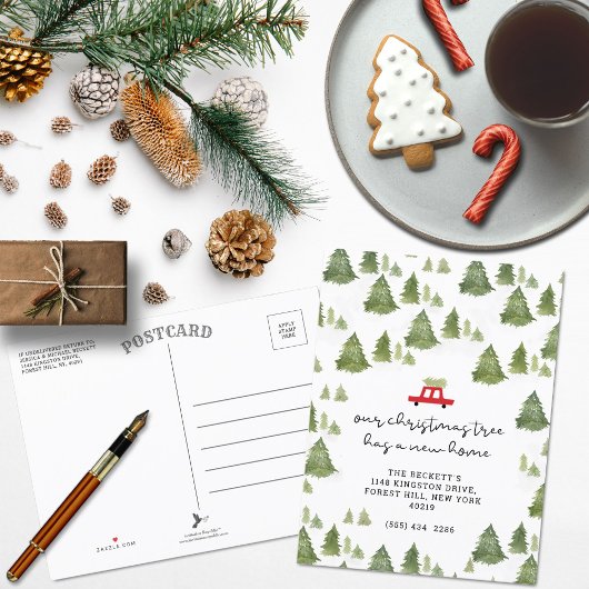 Kerstboom - Nieuwe startaankondiging Aankondigingskaart