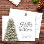 Kerstboom - Nieuwe startaankondiging Briefkaart<br><div class="desc">Dit elegante ontwerp is voorzien van een waterverf kerstboom. Klik de aanpassingsknoop voor meer flexibiliteit in het aanpassen van de grafiek en/of de tekst! De variaties van dit ontwerp, extra kleuren, evenals de coördinerende producten zijn beschikbaar in onze winkel, zazzle.com/store/doodlelulu. Neem contact met ons op als je dit ontwerp op...</div>