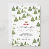 Kerstboom - Nieuwe startaankondiging Feestdagenkaart (Voorkant)