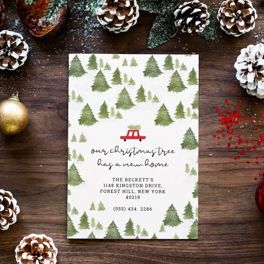 Kerstboom - Nieuwe startaankondiging Feestdagenkaart