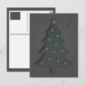 Kerstboom noir feestdagenkaart (Voorkant / Achterkant)