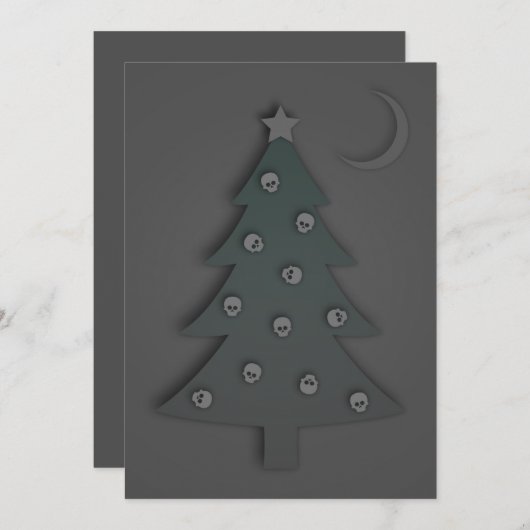 Kerstboom noir kaart (Voorkant / Achterkant)