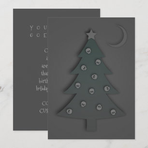 Kerstboom noir kaart
