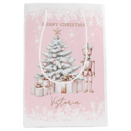 Kerstboom Notenkraker Sneeuwvlokken Medium Cadeauzakje