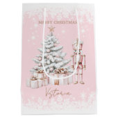 Kerstboom Notenkraker Sneeuwvlokken Medium Cadeauzakje (Achterkant)