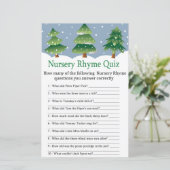 Kerstboom Nursery Rhyme Quiz baby shower game (Staand voorkant)