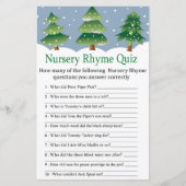 Kerstboom Nursery Rhyme Quiz baby shower game (Voorkant)