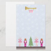kerstboom, Nutcracker, ballerina Stationery Briefpapier (Voorkant / Achterkant)
