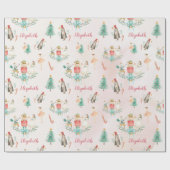 kerstboom Nutkraker Girl - Gepersonaliseerde Kinde Cadeaupapier (Vlak)