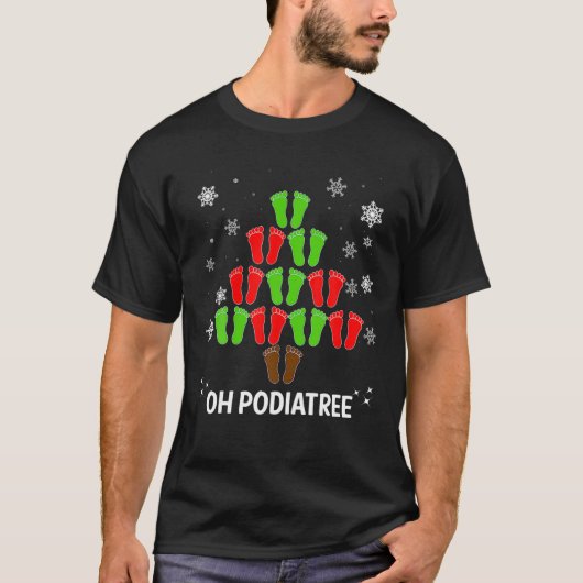 kerstboom Oh Podiatree Podiatrist Food T-shirt (Voorkant)