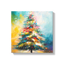 Kerstboom, Olie Pastel Design