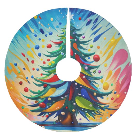 Kerstboom olieverfschilderij kerstboom rok (Voorkant)