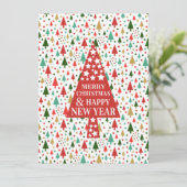 Kerstboom om aan te passen feestdagenkaart (Staand voorkant)