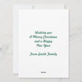 Kerstboom om aan te passen feestdagenkaart (Achterkant)