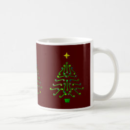 Kerstboom, ongewoon pixelkunstontwerp koffiemok