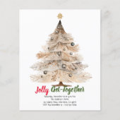 Kerstboom Ontmoet samen feest uitnodiging Flyer (Voorkant)