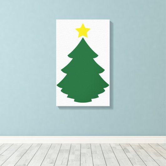 Kerstboom ontwerp 1 canvas afdruk (Insitu (Houten vloer))