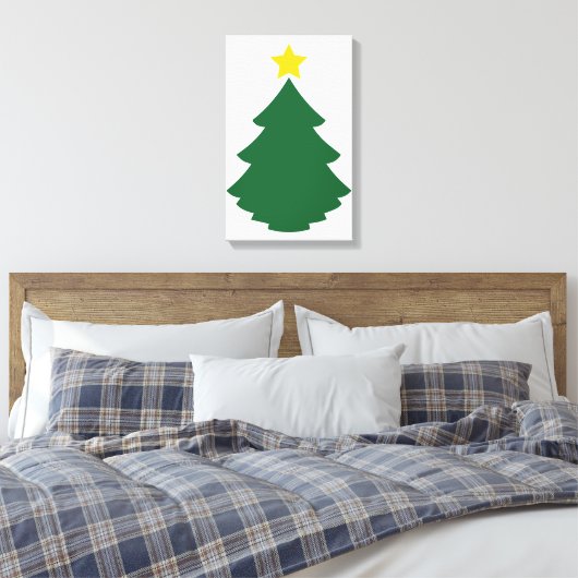 Kerstboom ontwerp 1 canvas afdruk (Insitu (Slaapkamer))