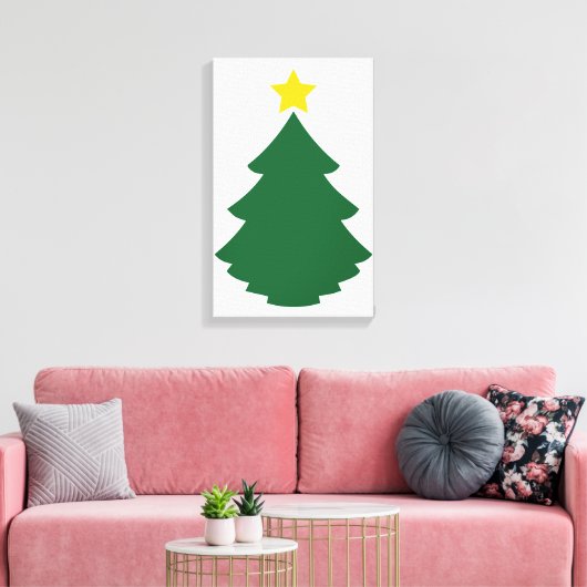 Kerstboom ontwerp 1 canvas afdruk (Insitu (Woonkamer))